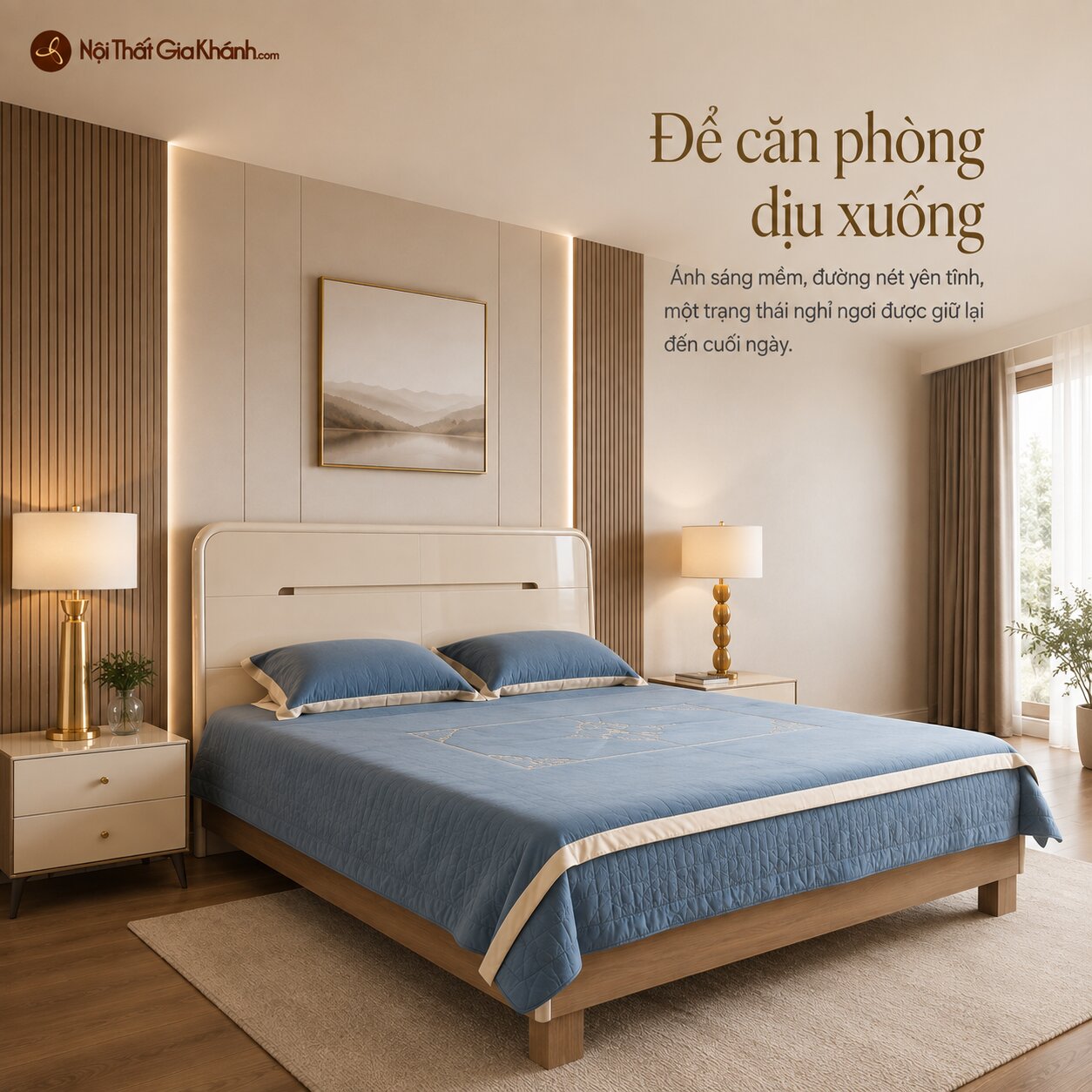 Giường Ngủ CELINE - Giường Ngủ Hiện Đại Phong Cách Bắc Âu GN2A-2