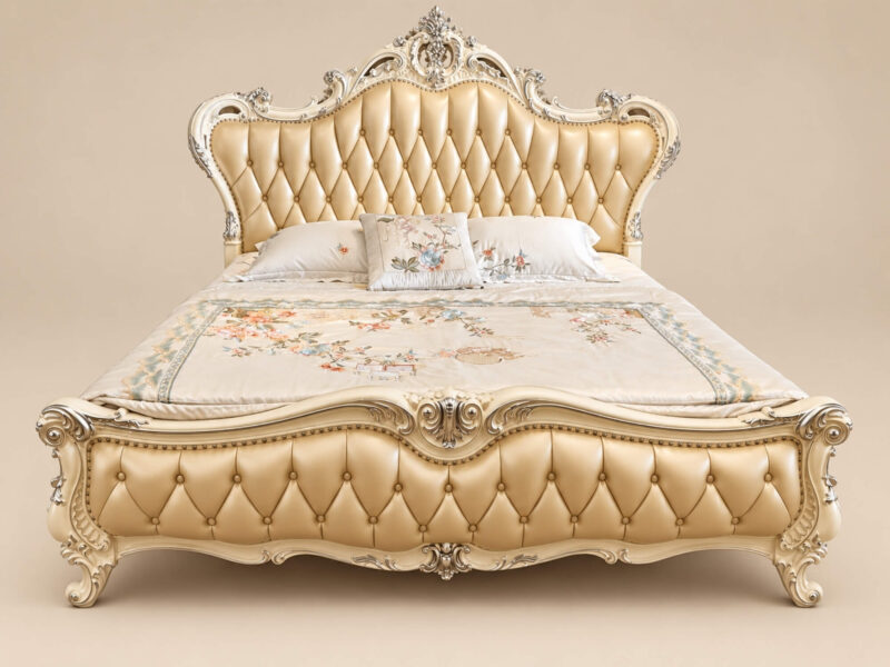 Giường Ngủ ROCOCO - Giường Bọc Da Tân Cổ Điển 1M8 GIB22-18