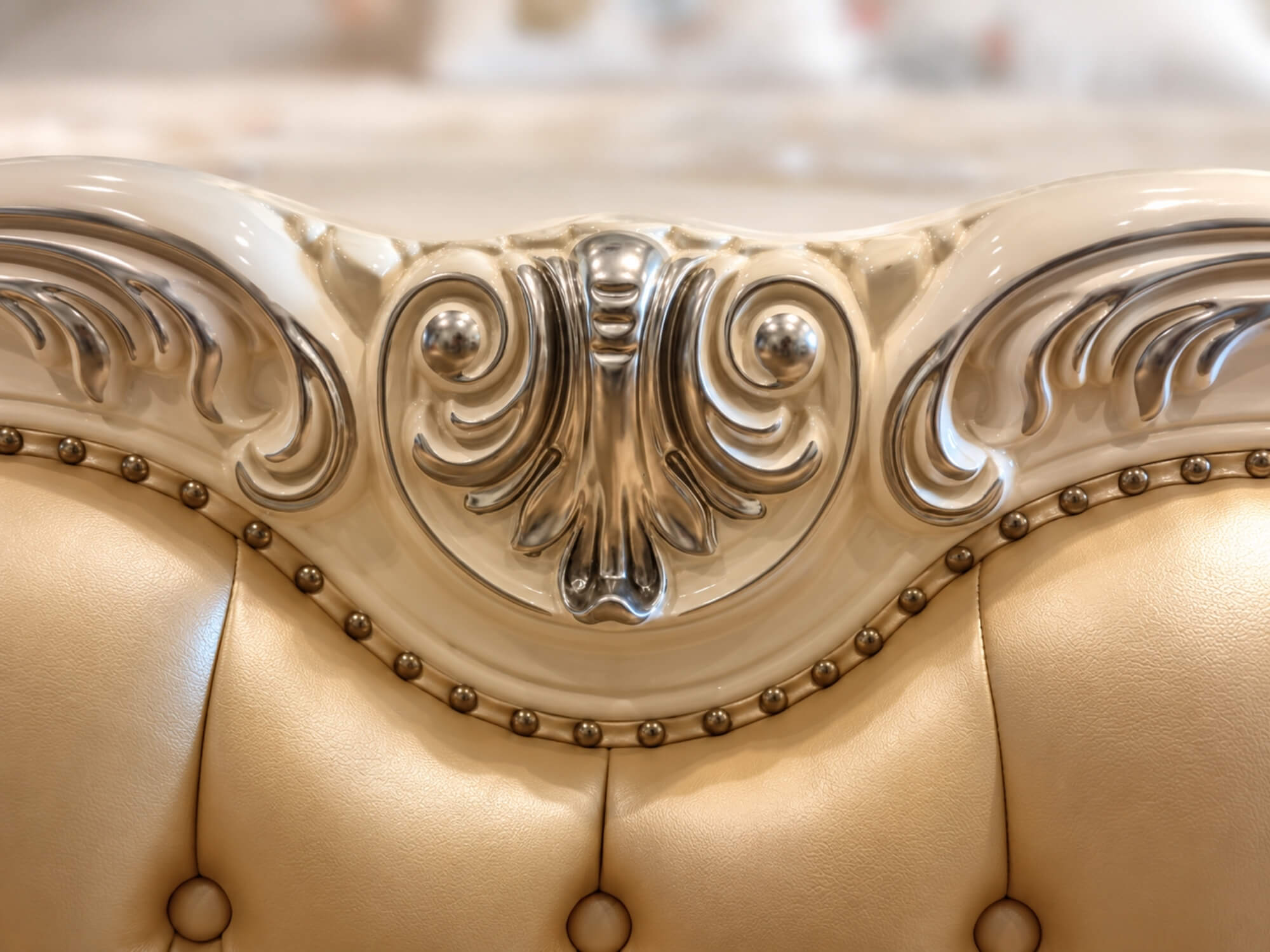 Giường Ngủ ROCOCO - Giường Bọc Da Tân Cổ Điển 1M8 GIB22-18 - Ảnh 4
