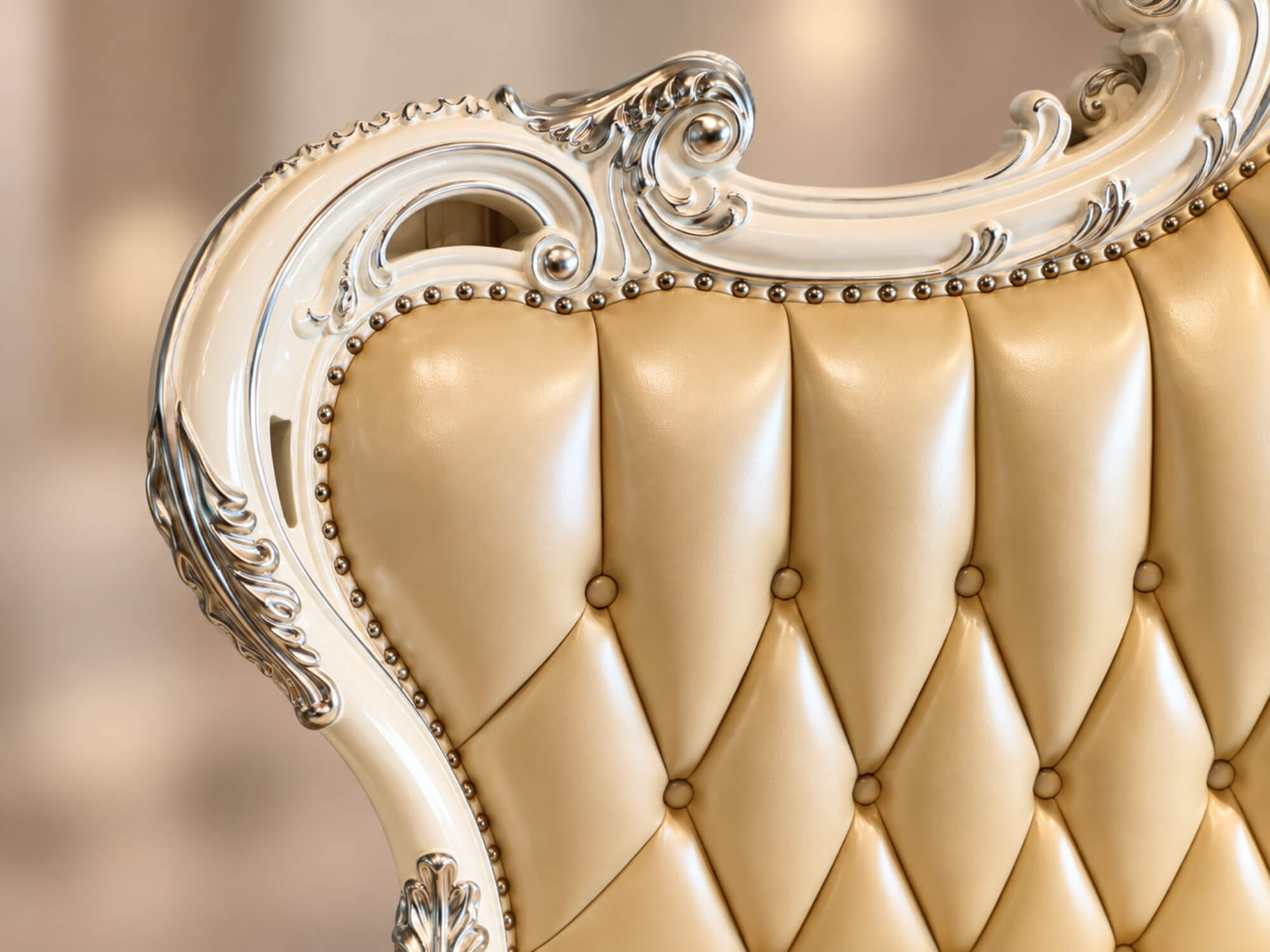 Giường Ngủ ROCOCO - Giường Bọc Da Tân Cổ Điển 1M8 GIB22-18 - Ảnh 6