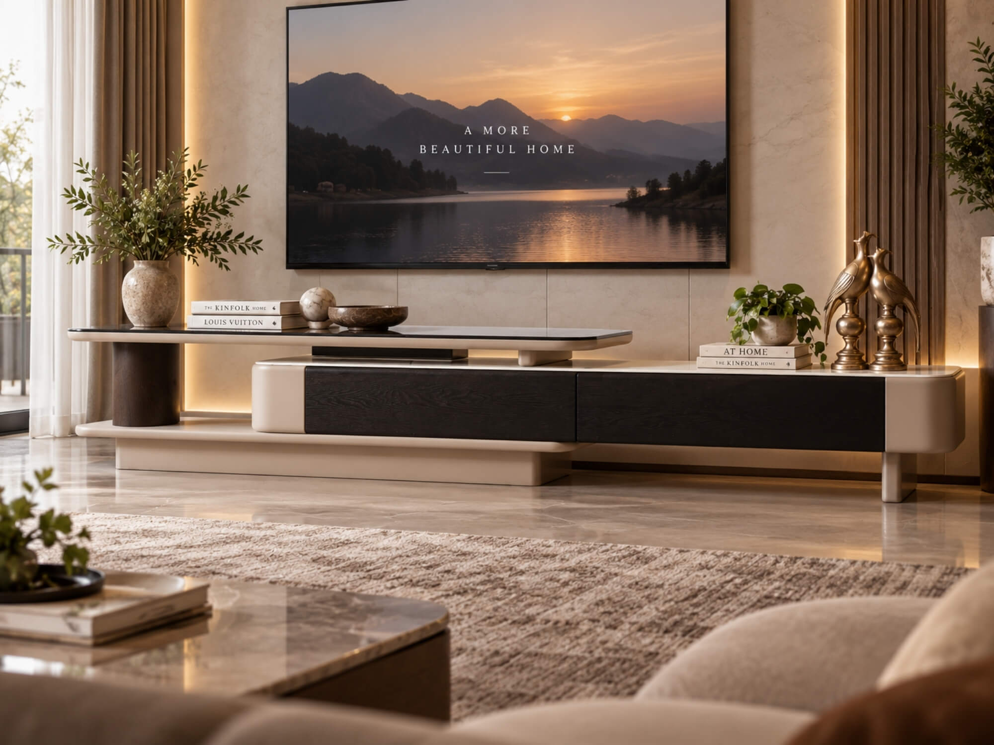 Kệ Tivi DOREA - Kệ TV Hiện Đại Mặt Kính Nhập Khẩu KT505