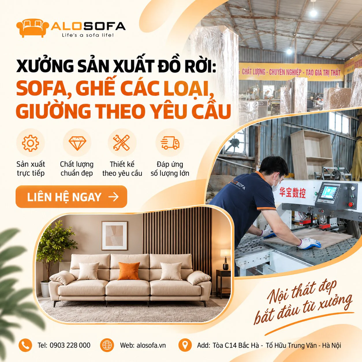 Xuong San Xuat Alosofa Vuong – Nội Thất Gia Khánh