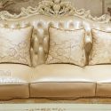 Bộ sofa 123 tân cổ điển sang trọng màu trắng ngọc trai SB931H-123