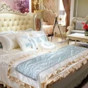 Giường ngủ Tân cổ điển màu trắng ngọc trai Hoàng Gia GI8832H-18