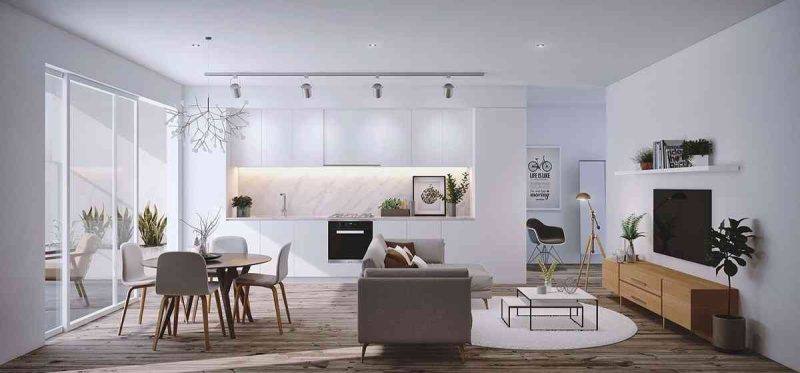 10 mẫu thiết kế nội thất hiện đại và sang trọng 19 Showroom Noi That Nhap Khau Contemporary White And Gray Living Area
