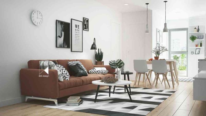 10 mẫu thiết kế nội thất hiện đại và sang trọng 13 Showroom Noi That Nhap Khau Chic Modern Living Room