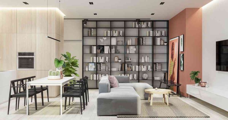 10 mẫu thiết kế nội thất hiện đại và sang trọng 12 Showroom Noi That Nhap Khau Floor To Ceiling Bookshelves