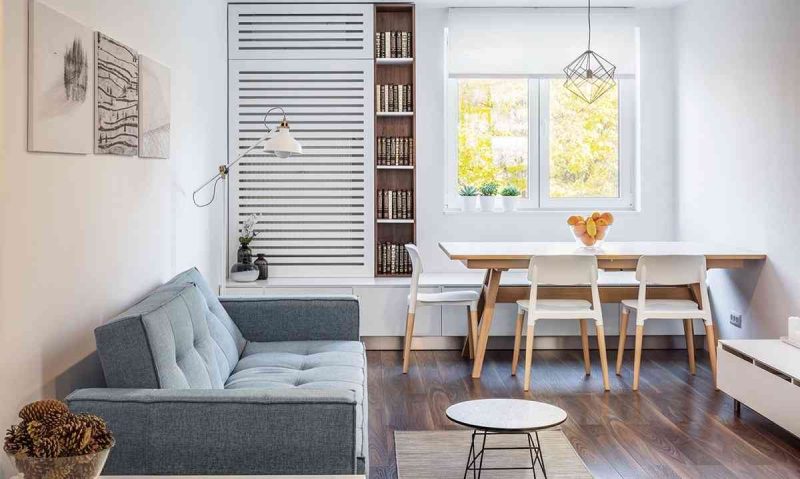 10 mẫu thiết kế nội thất hiện đại và sang trọng 11 Showroom Noi That Nhap Khau Small Apartment With Living Dining Combo